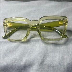 Stylish Transparent Green Glasses